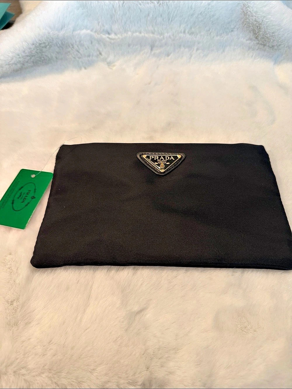 Source Unknown Nylon Cosmetic Pouch Black